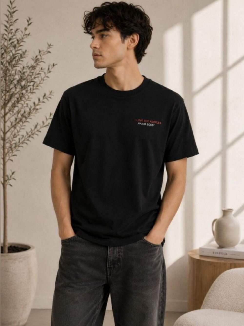 The Kooples “I Love Kooples” Black Graphic T-Shirt | Fit 0345